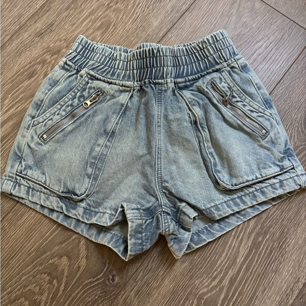 Pink Lily Blue Denim Shorts